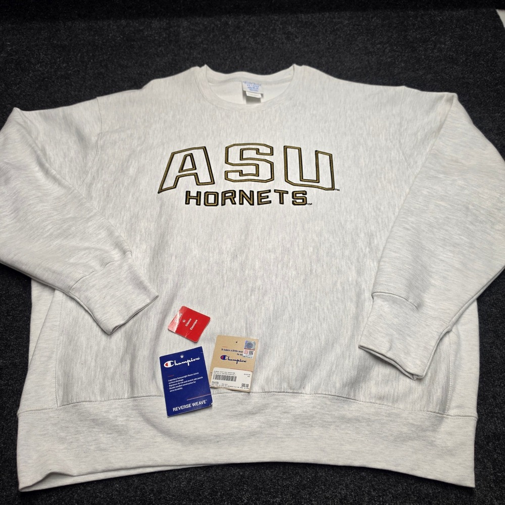 Champion ASU Hornets Reverse Weave Sweatshirt Grey 2XL NWT Alabama State